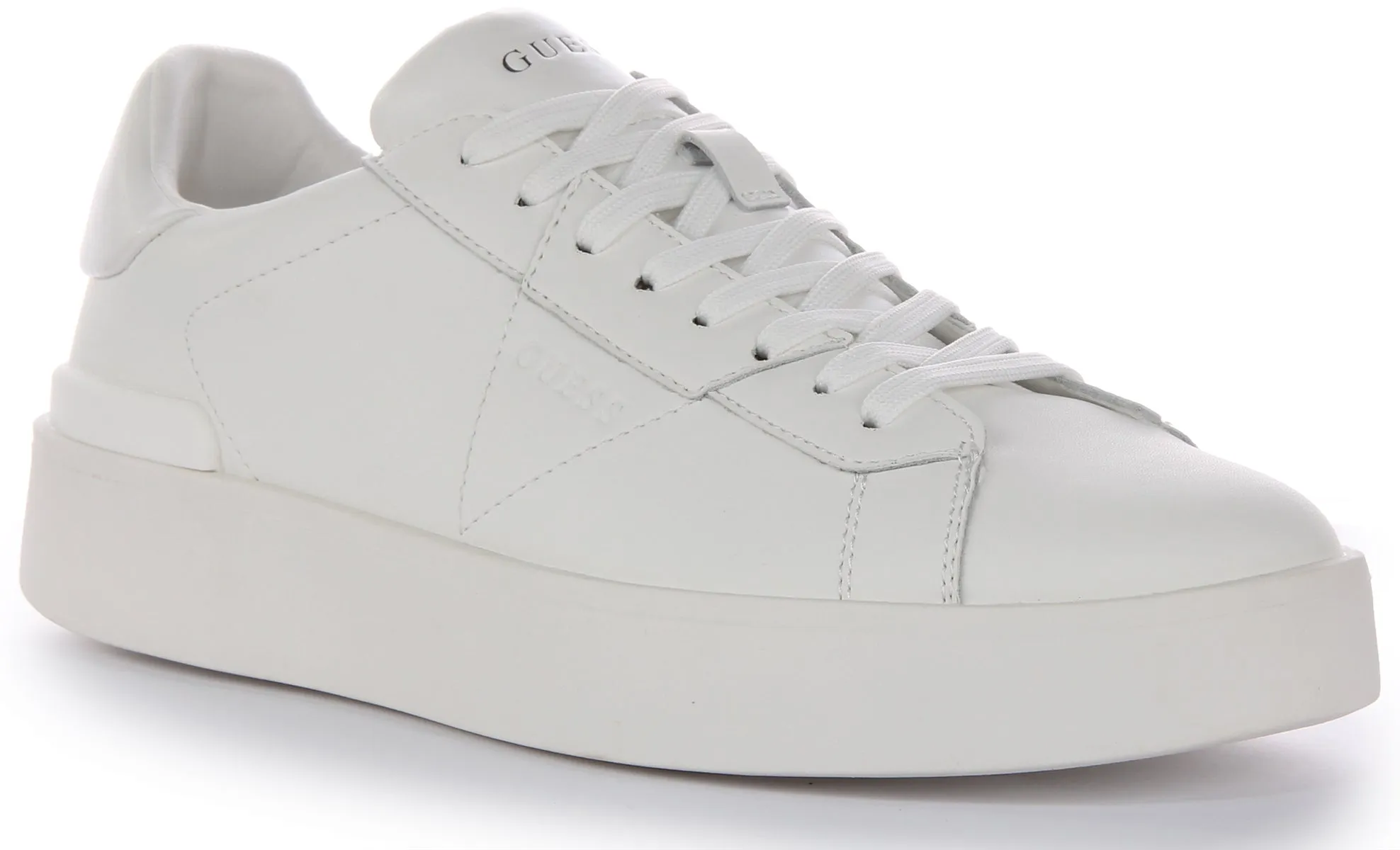 Guess Parma Low Trainer In White For Men Body Wellness Stable Heel