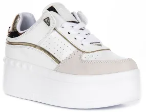 Guess Ridgee Platform Sneaker In White for Women Stability Grip