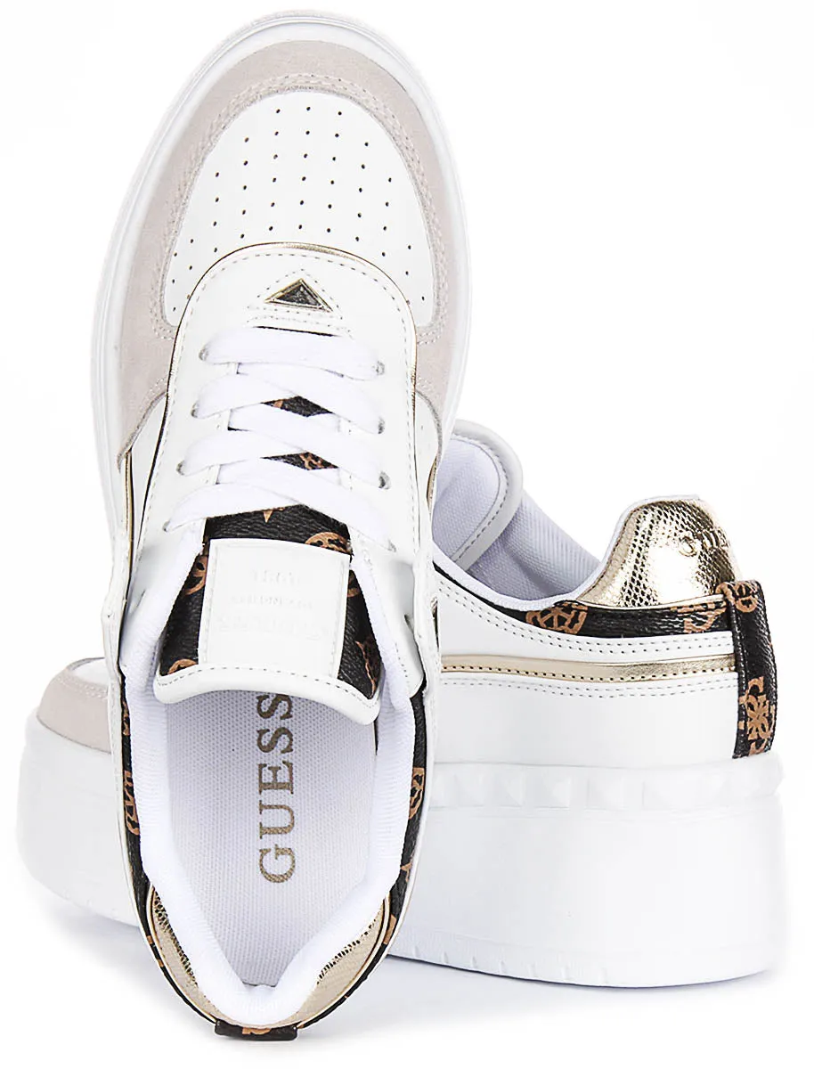 Guess Ridgee Platform Sneaker In White for Women Cushioned