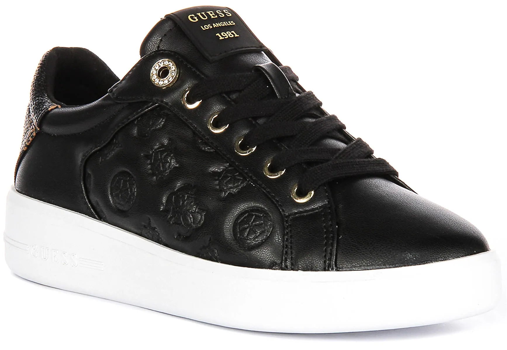 No irritation Guess Ronii 4G Peony Logo In Black Brown for Women