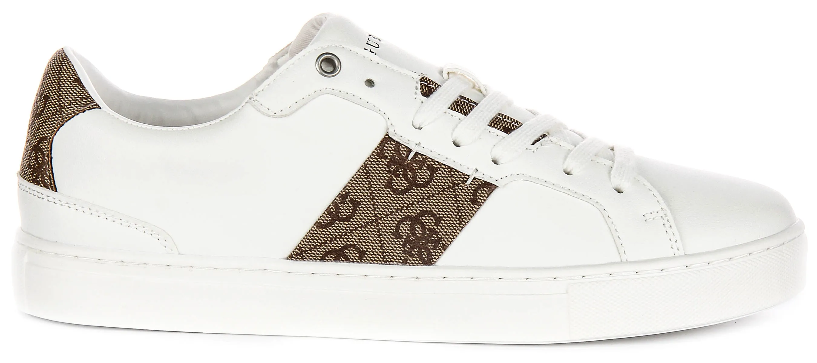 Guess Todi 4G Logo In White Brown For Men Agility Core