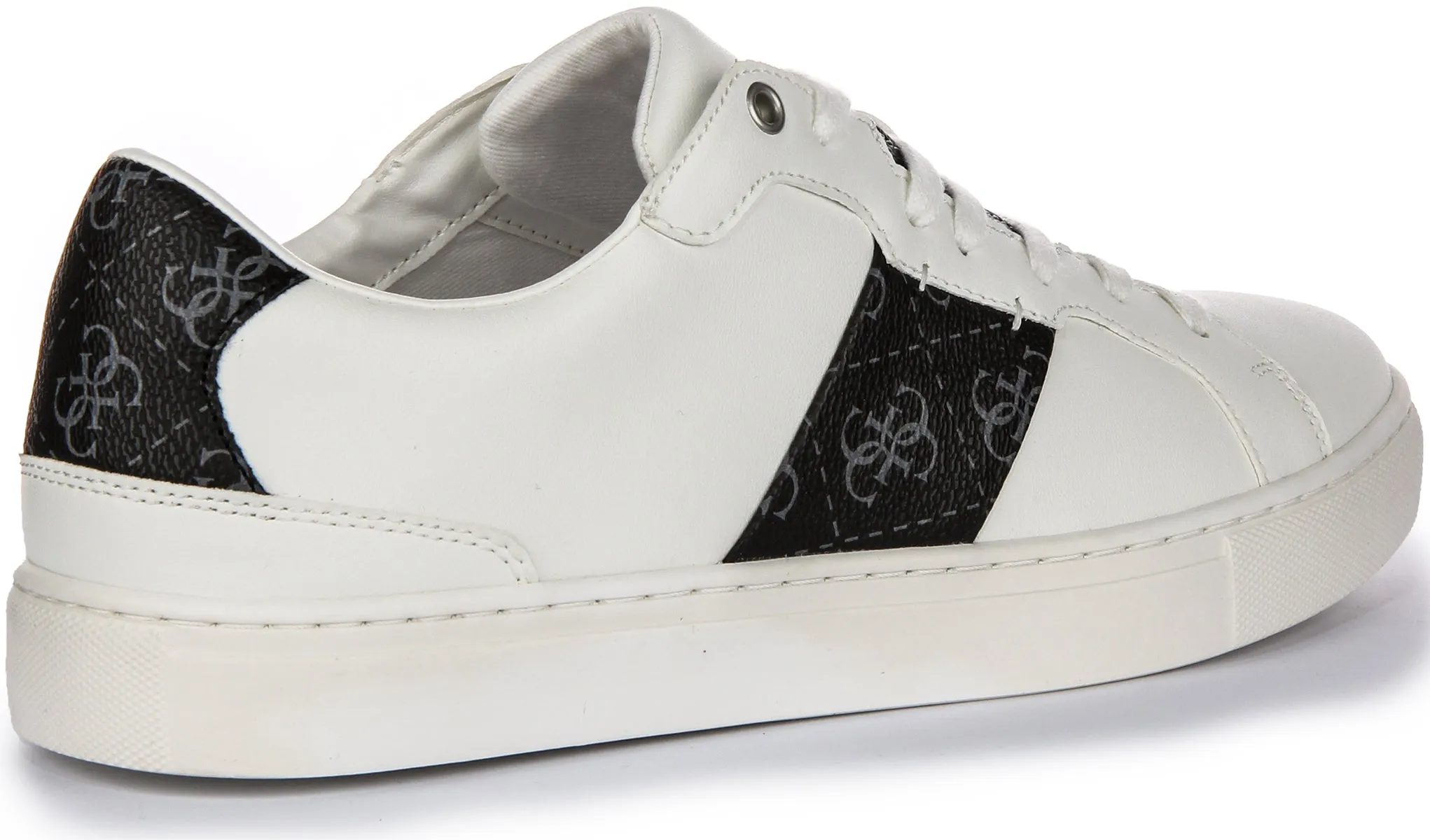 Guess Todi Sneaker In White Black For Men Layered cushioning