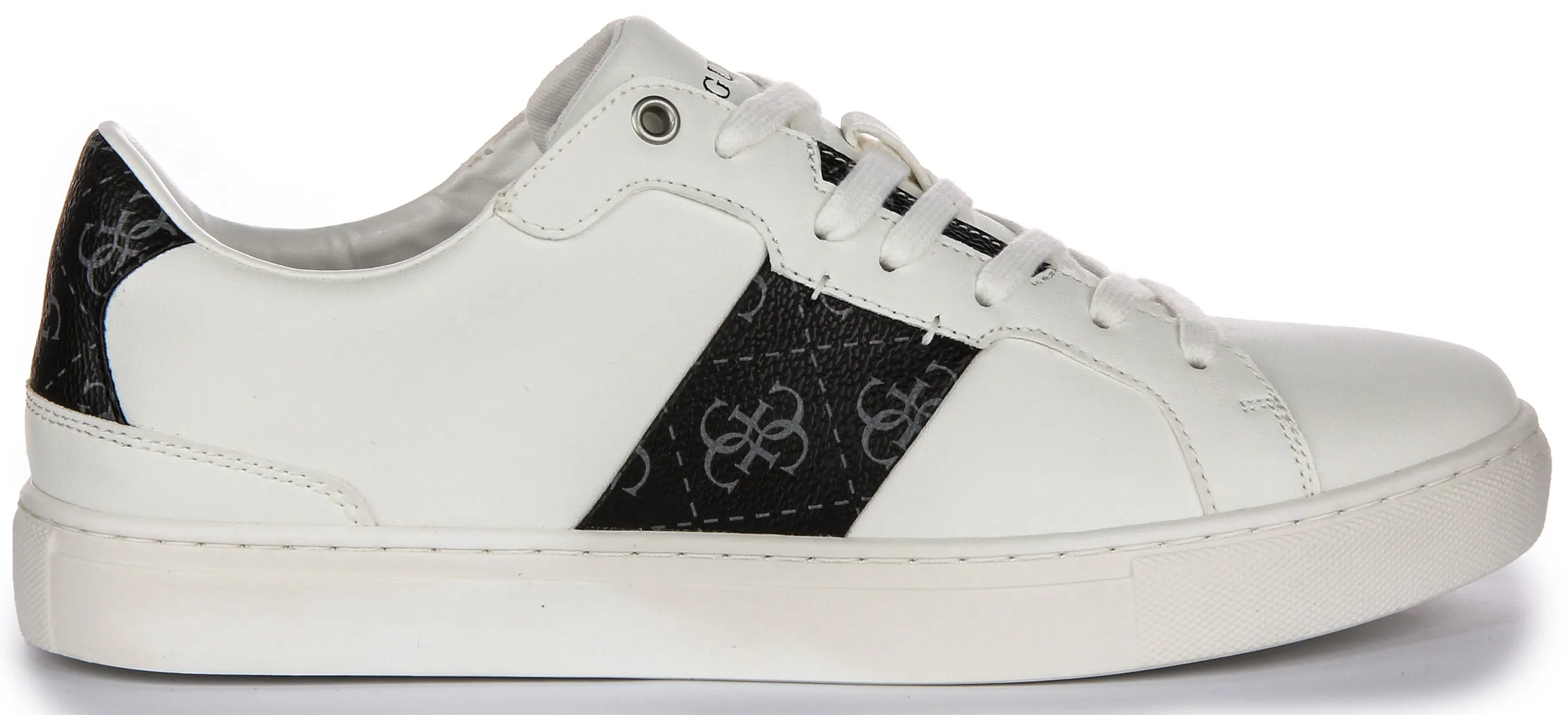 Guess Todi Sneaker In White Black For Men Layered cushioning