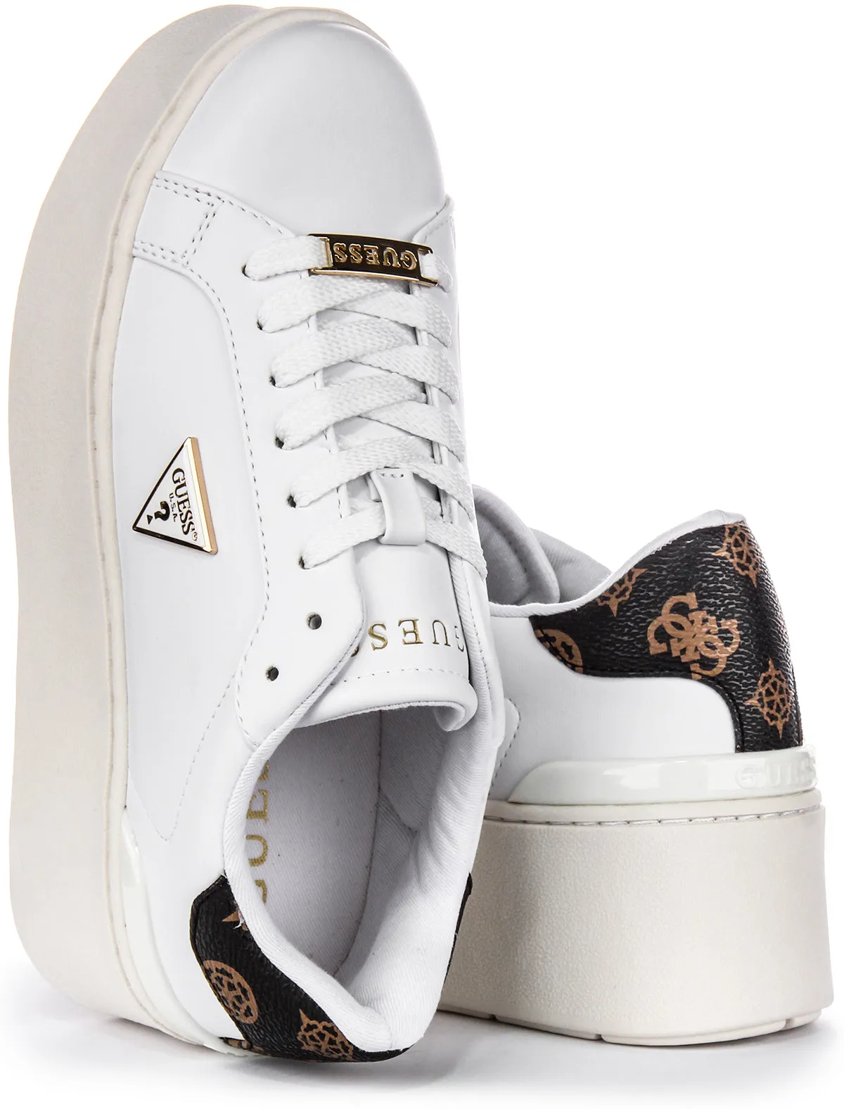 Guess Willen Platform In White For Women Arch Focus