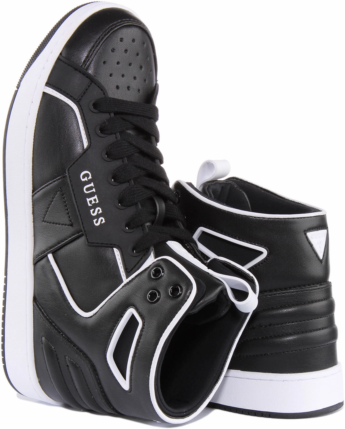 Guess Basqet In Black White For Women Flex Fit