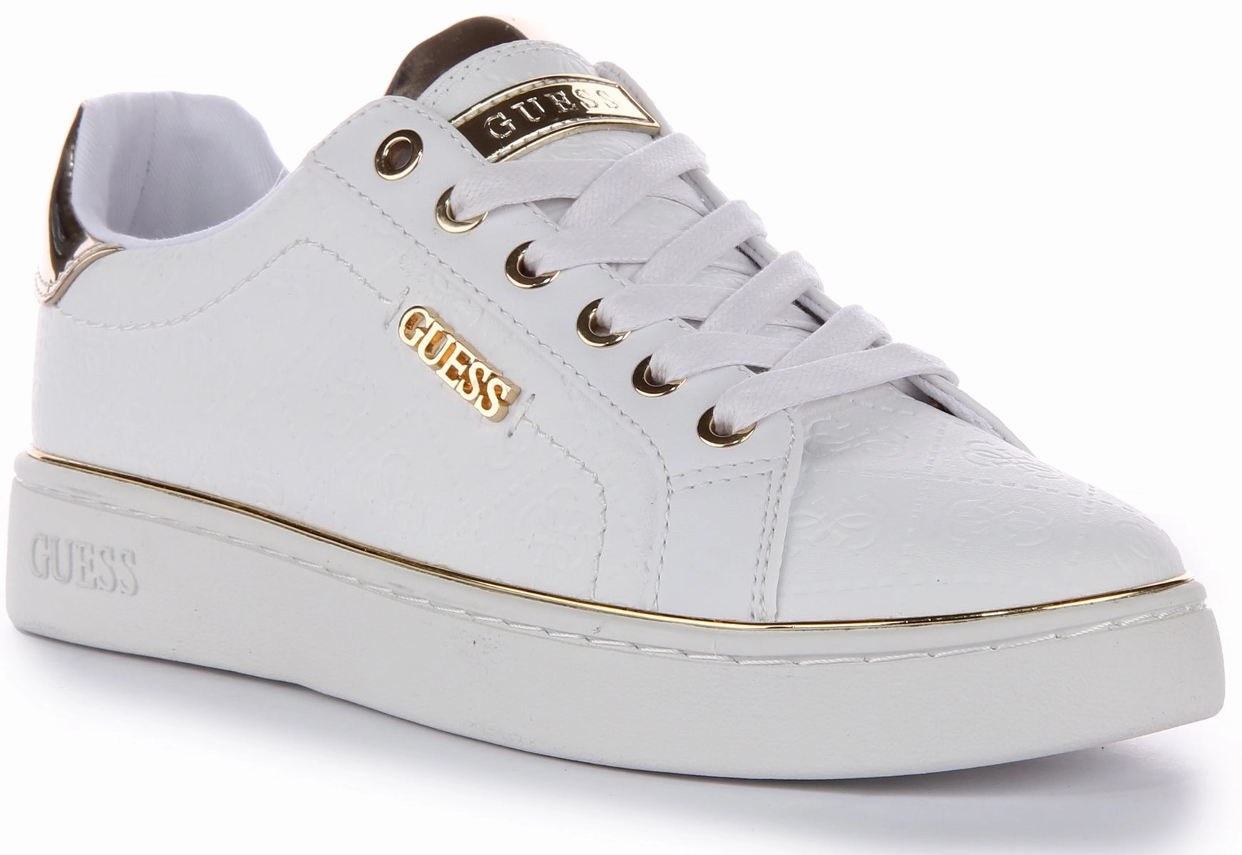 Supportive Guess Beckie In White Gold For Women