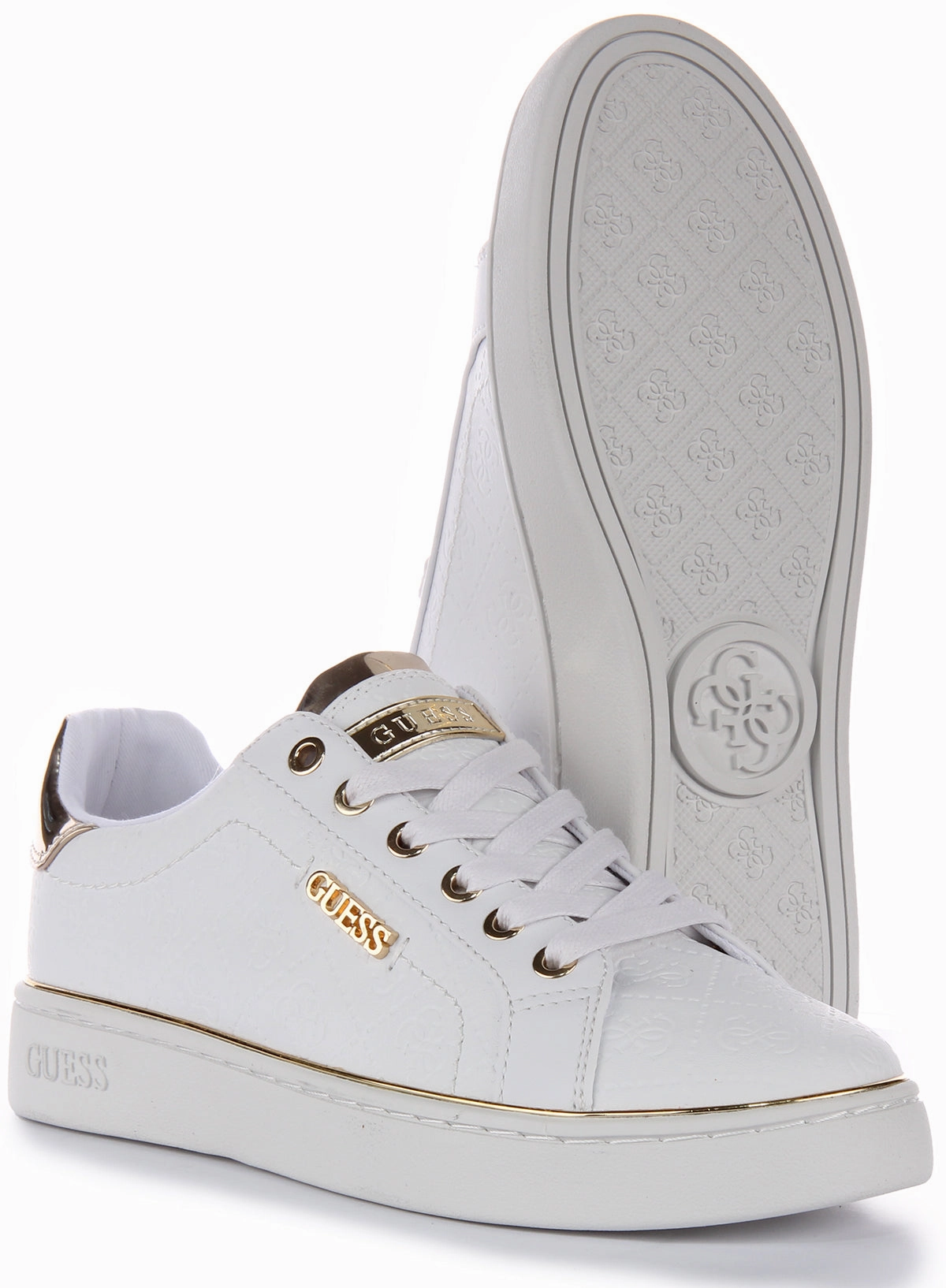 Guess Beckie In White Gold For Women Motion Secure