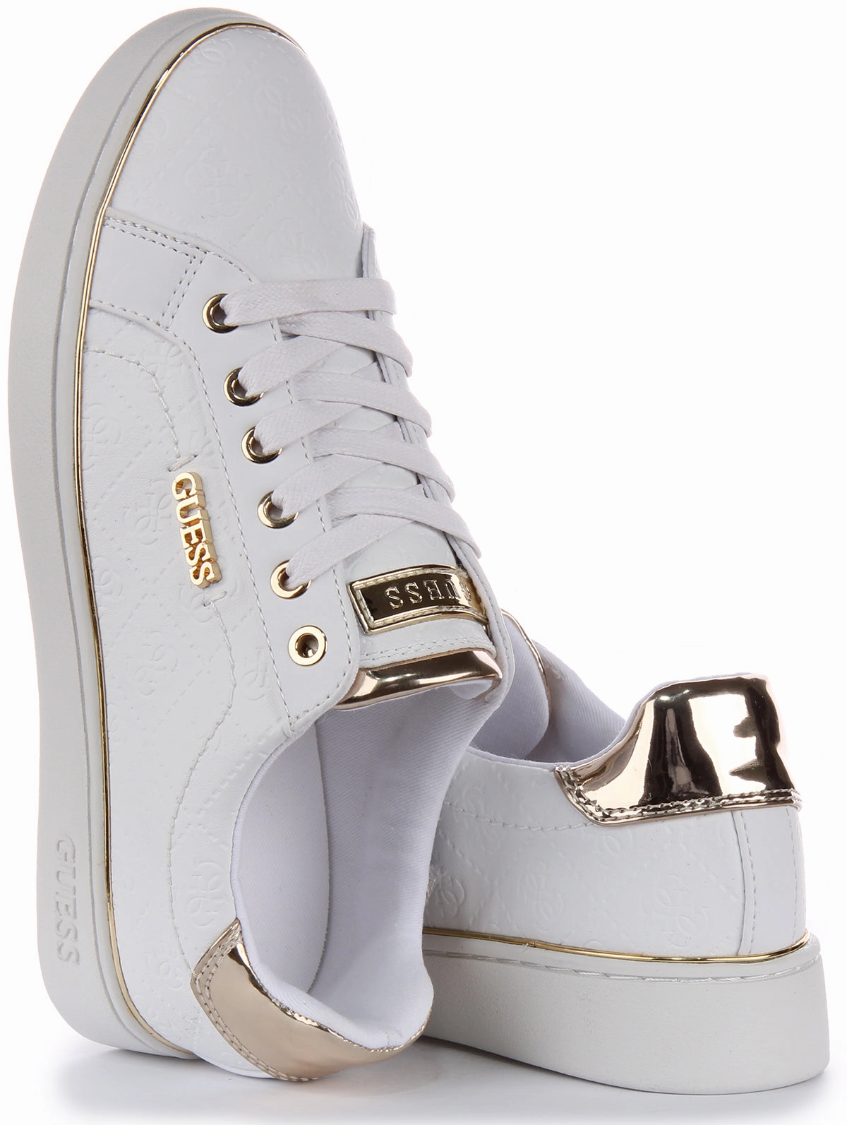 Guess Beckie In White Gold For Women Motion Secure