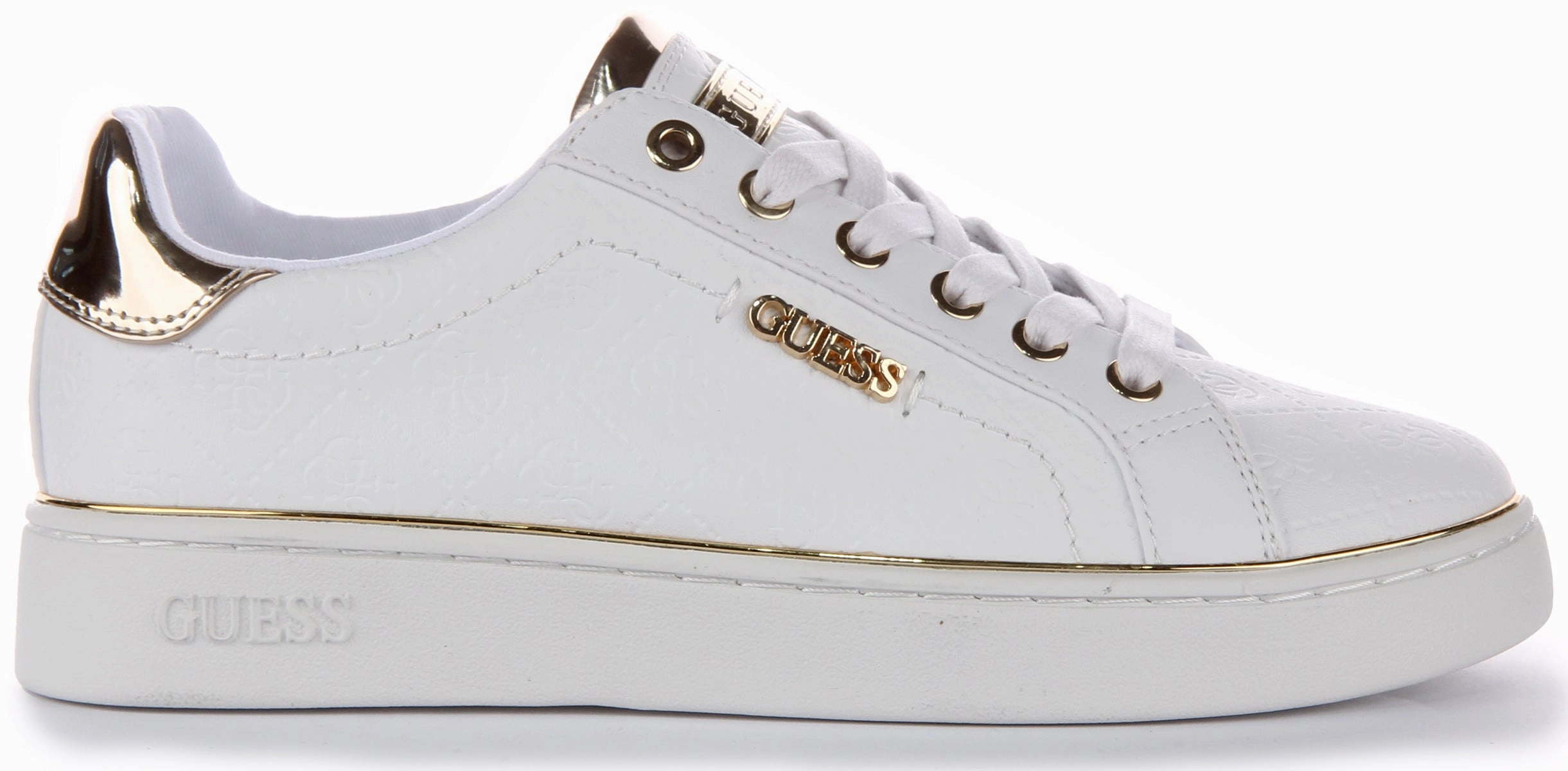 Guess Beckie In White Gold For Women Motion Secure