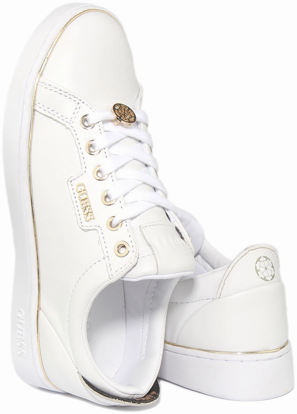 Guess Betea In White Gold For Women Heel Cushioning