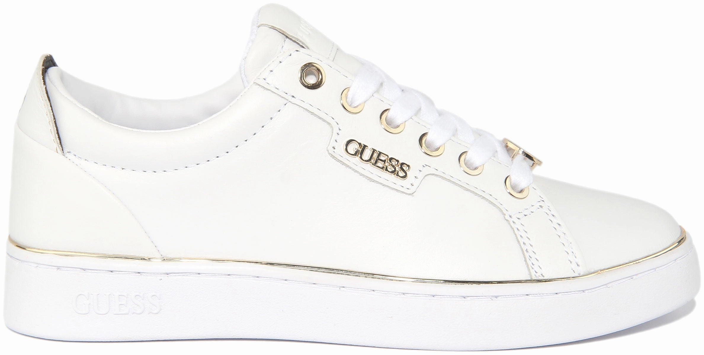 Guess Betea In White Gold For Women Heel Cushioning