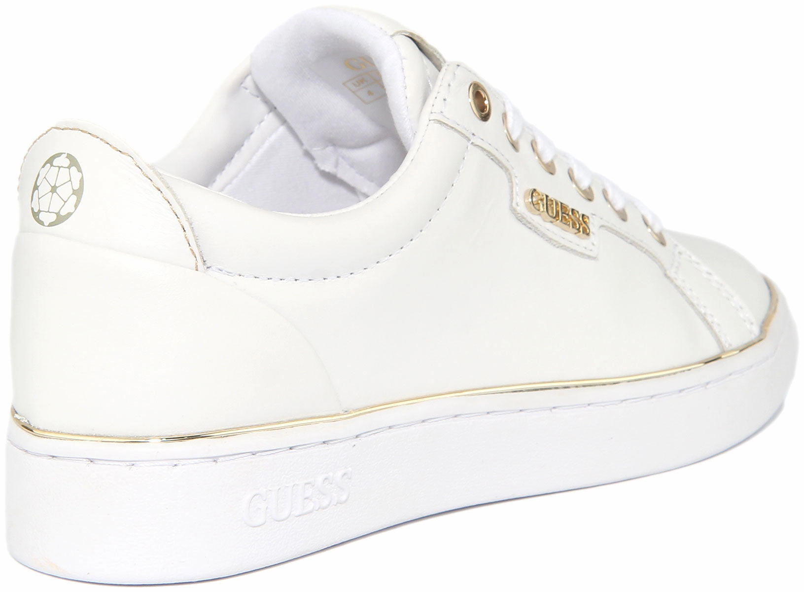 Guess Betea In White Gold For Women Heel Cushioning