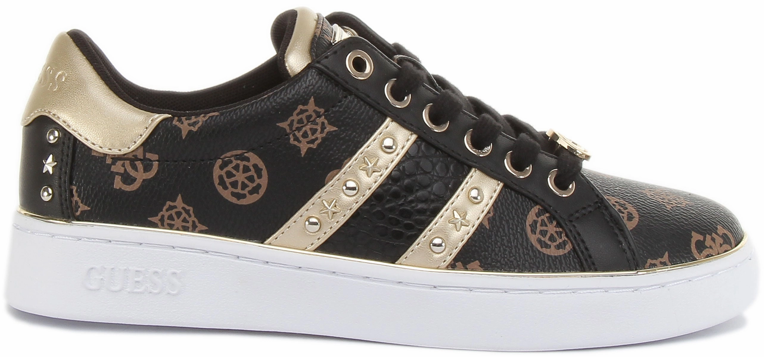 Guess Bevlee In Black Gold For Women Agile Control