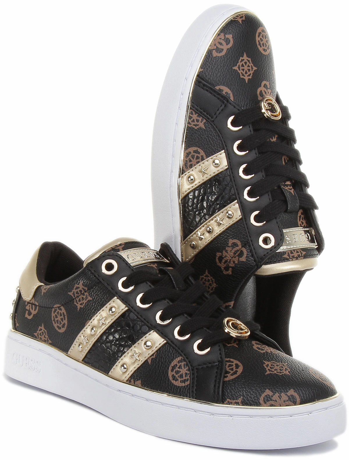 Guess Bevlee In Black Gold For Women Agile Control