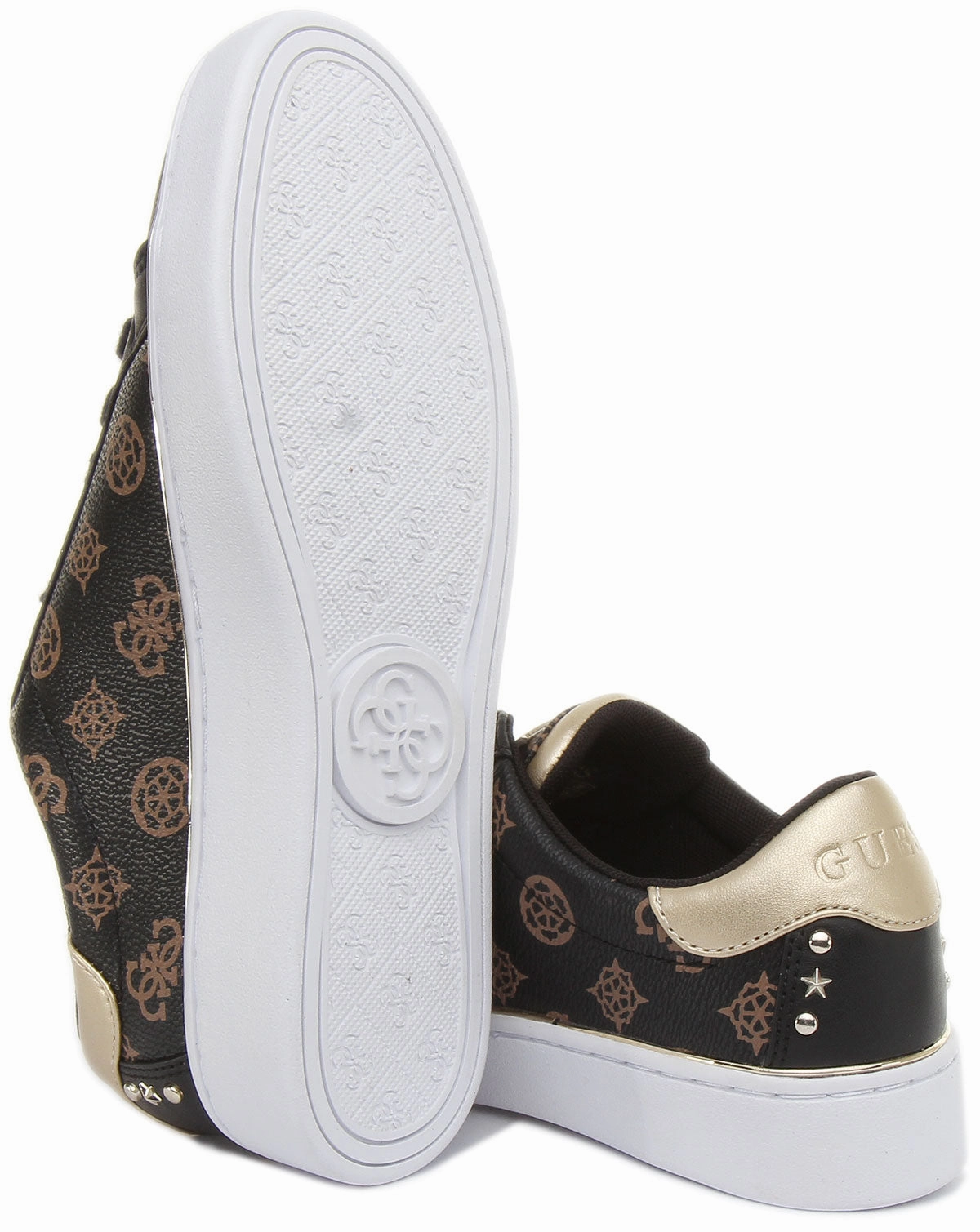 Guess Bevlee In Black Gold For Women Agile Control