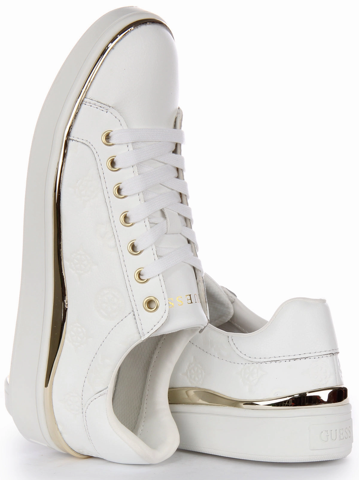 Guess Bonny Peony Trainer In White For Women Trendy