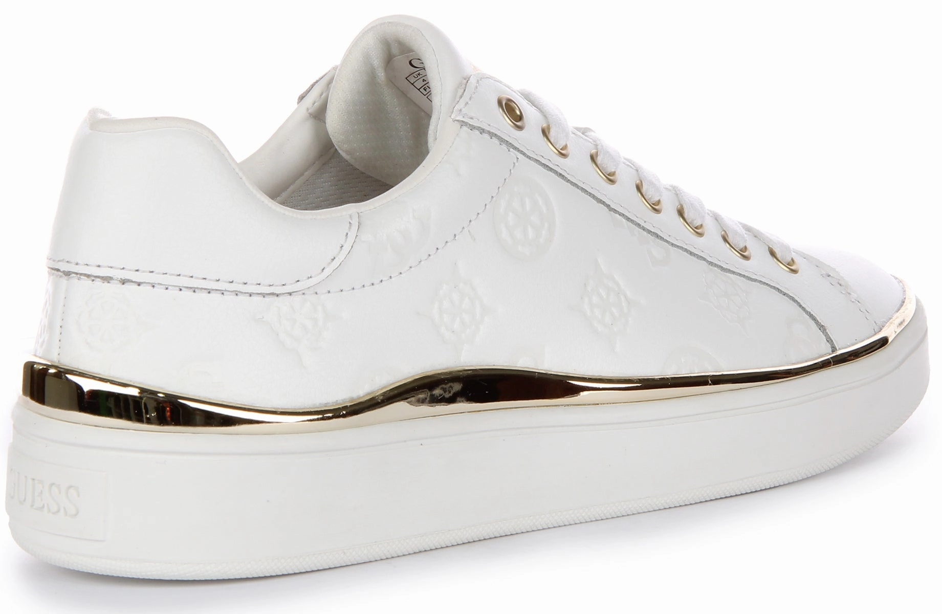Guess Bonny Peony Trainer In White For Women Trendy