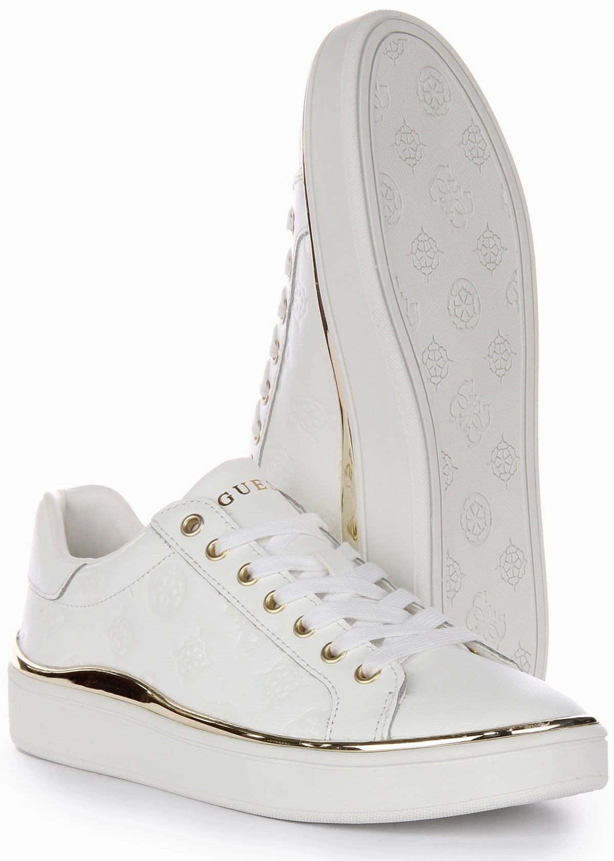 Guess Bonny Peony Trainer In White For Women Trendy