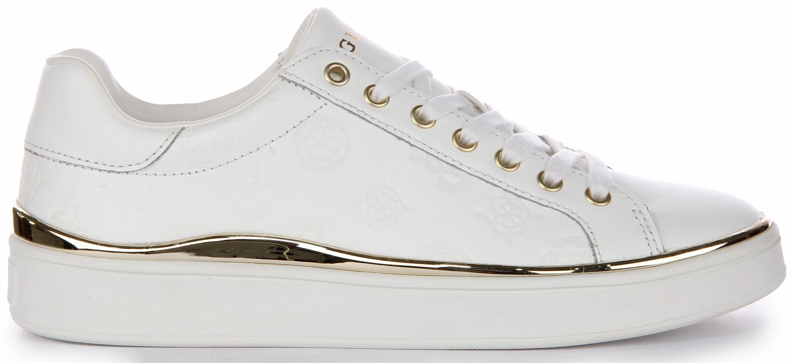 Guess Bonny Peony Trainer In White For Women Trendy