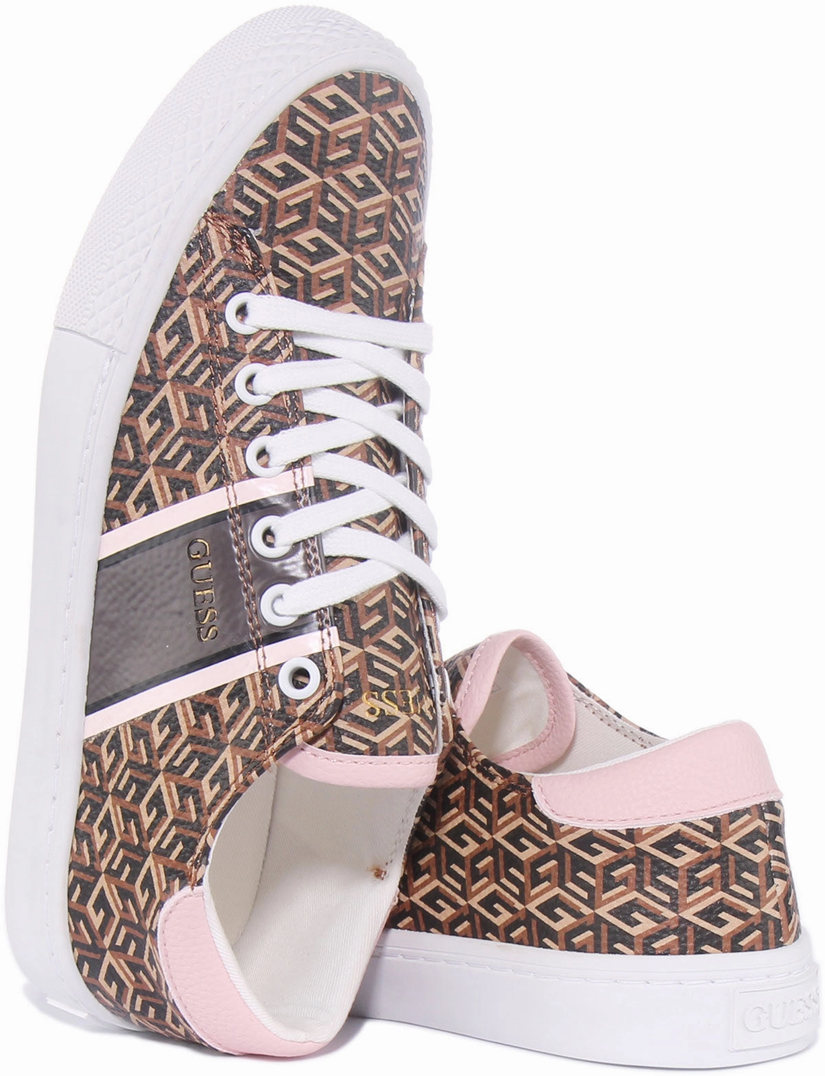 Guess Ester Logo In Brown For Women Pressure Guard