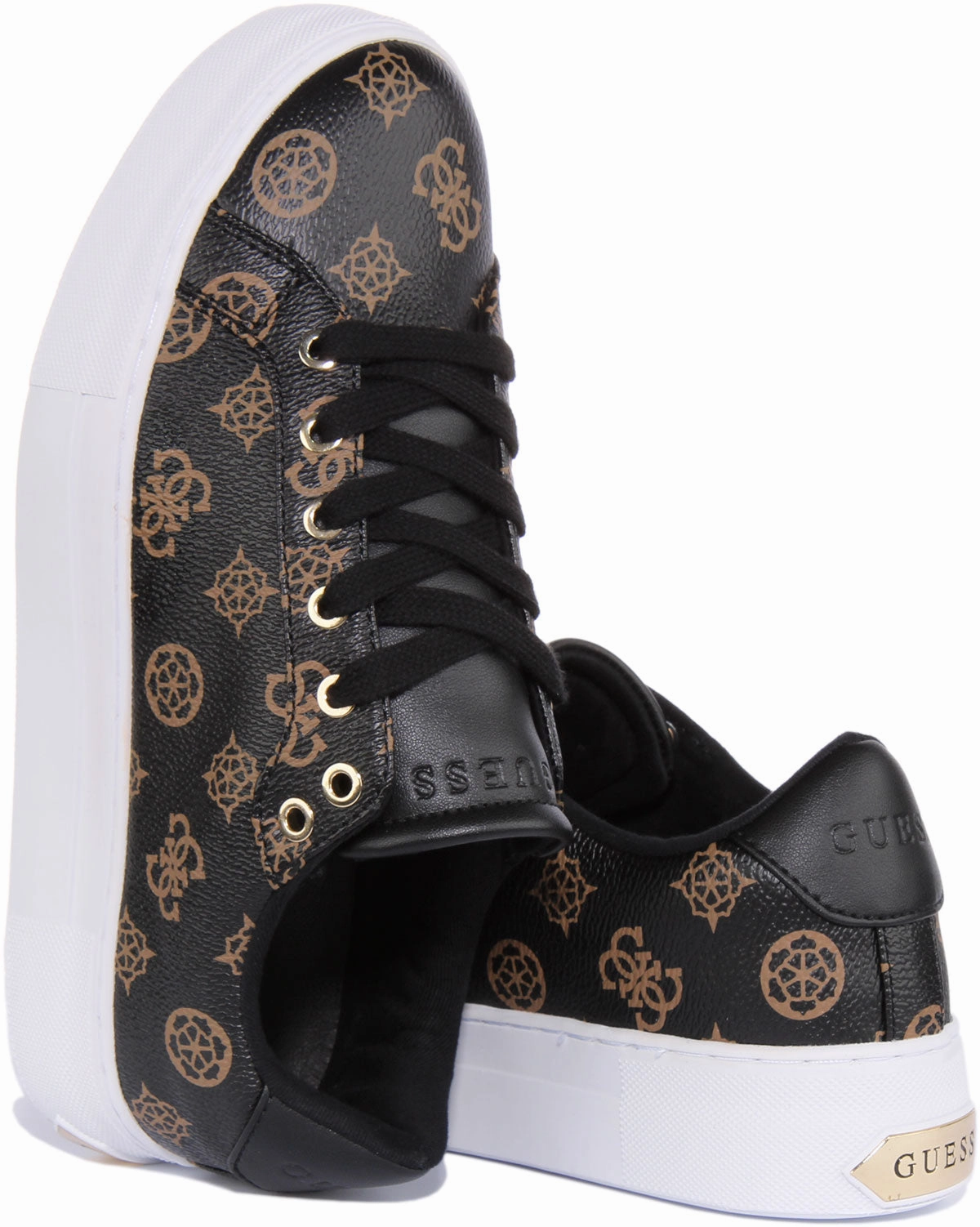 Guess Garmini 4G In Black Brown For Women Soft Finish