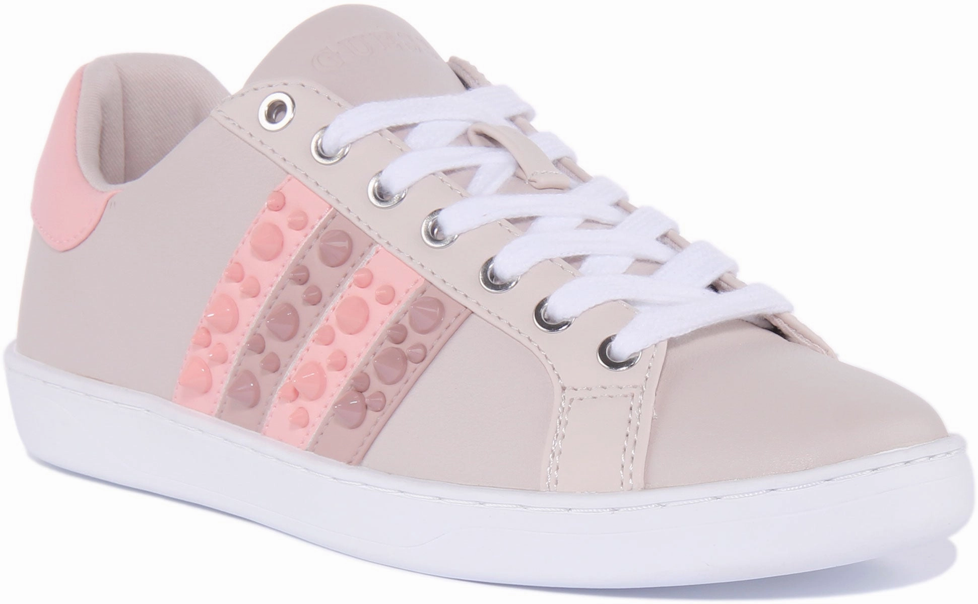 Shock Resistant Guess Jacobb Studd In Nude For Women