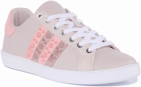 Shock Resistant Guess Jacobb Studd In Nude For Women