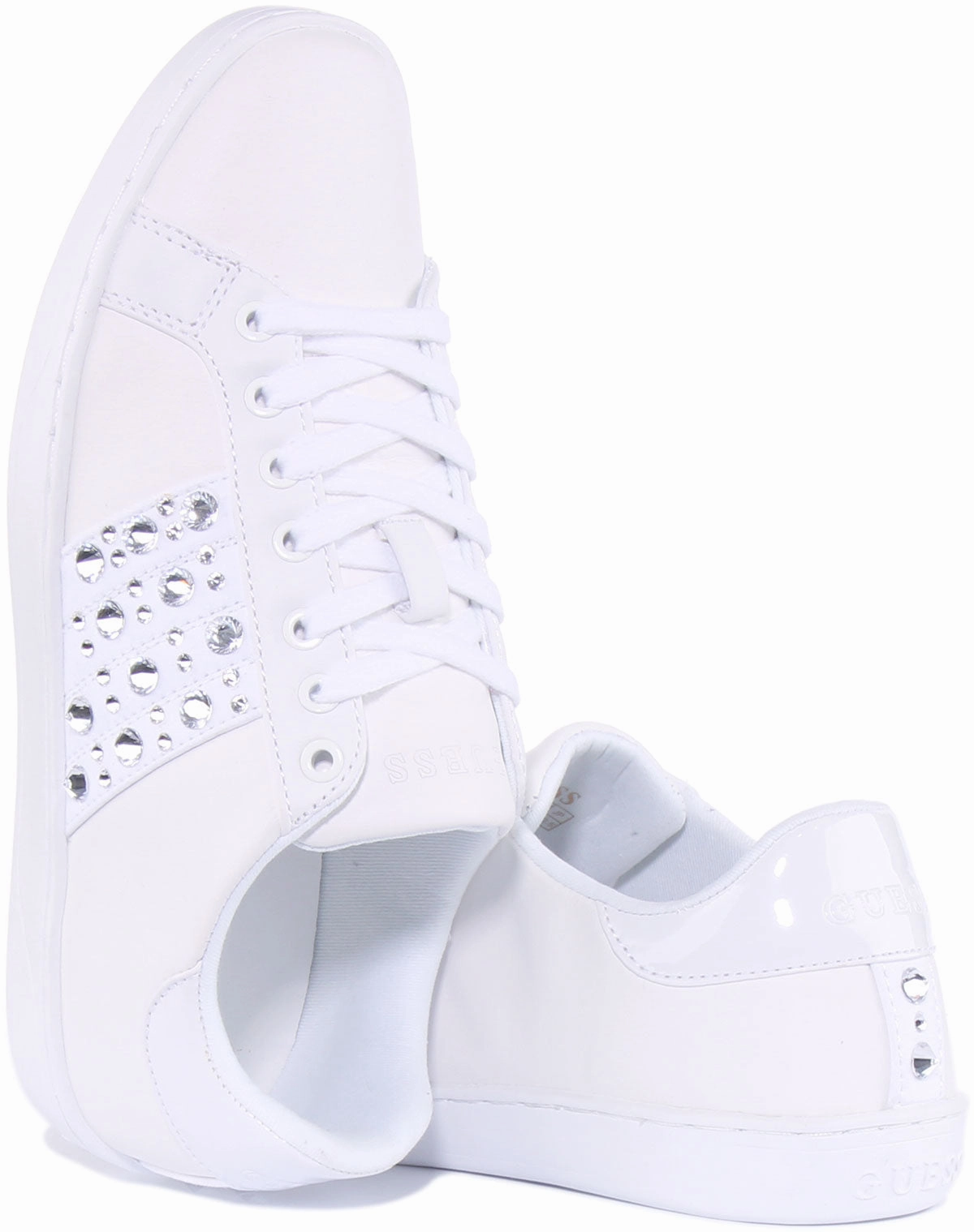 Guess Jacobb Studd In White For Women Form Retention