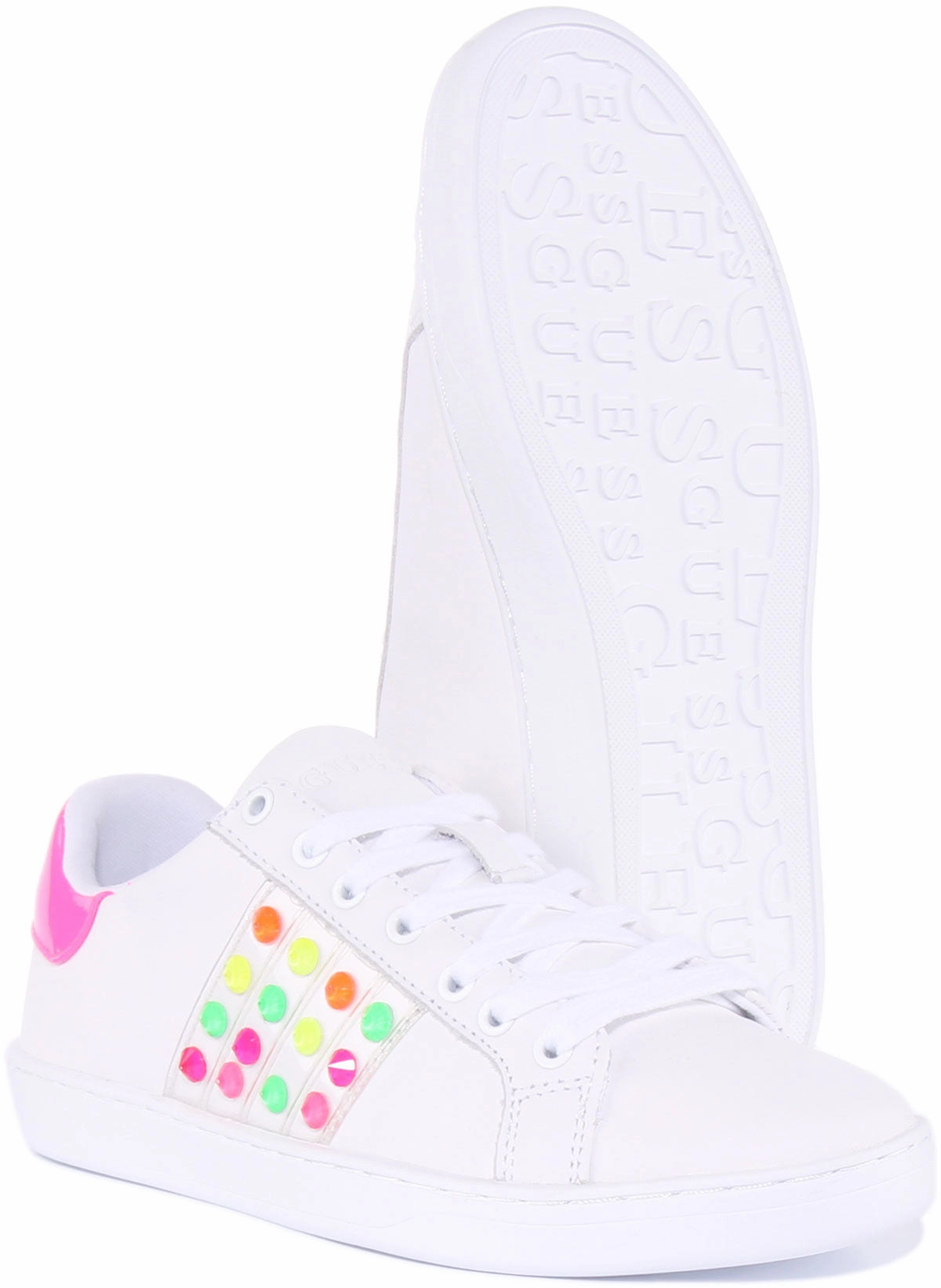 Guess Jacobb Studd In White Pink For Women Speed Form
