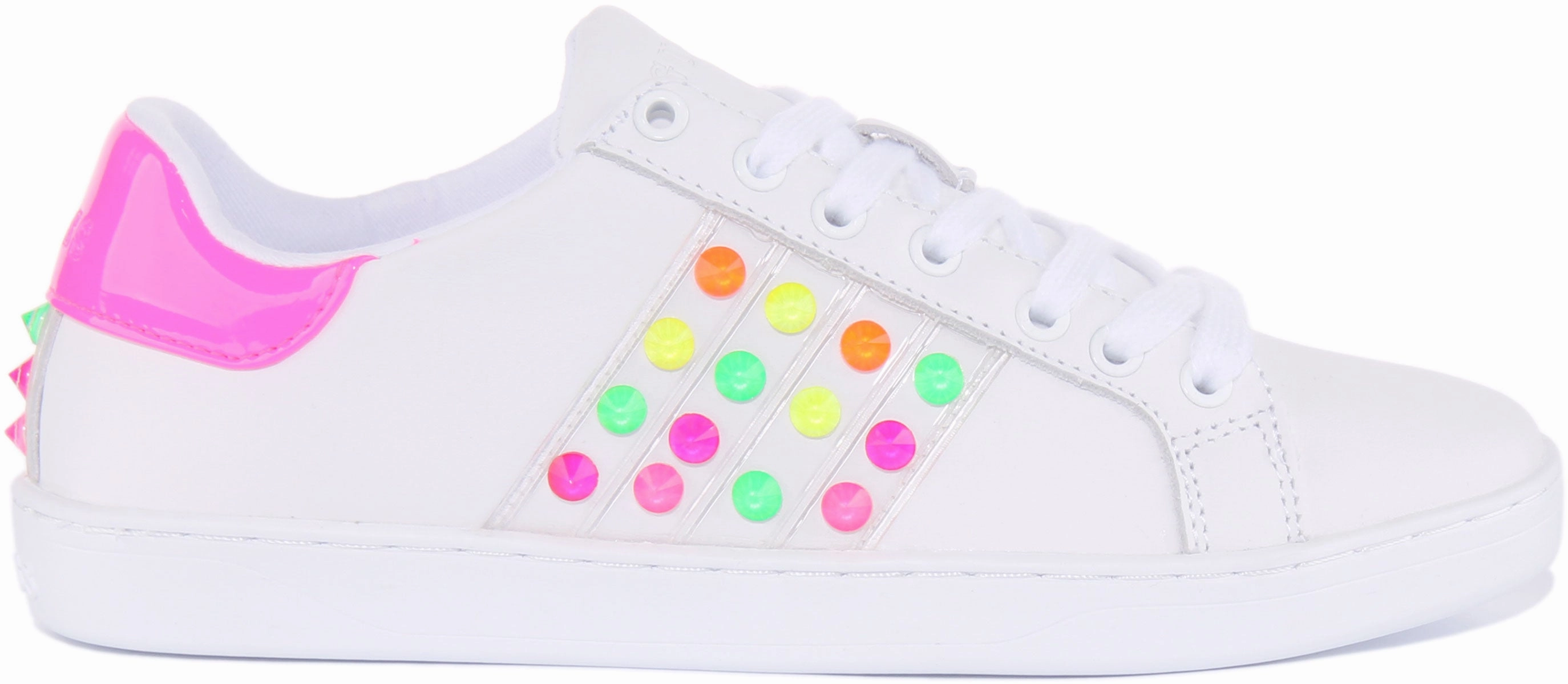 Guess Jacobb Studd In White Pink For Women Speed Form