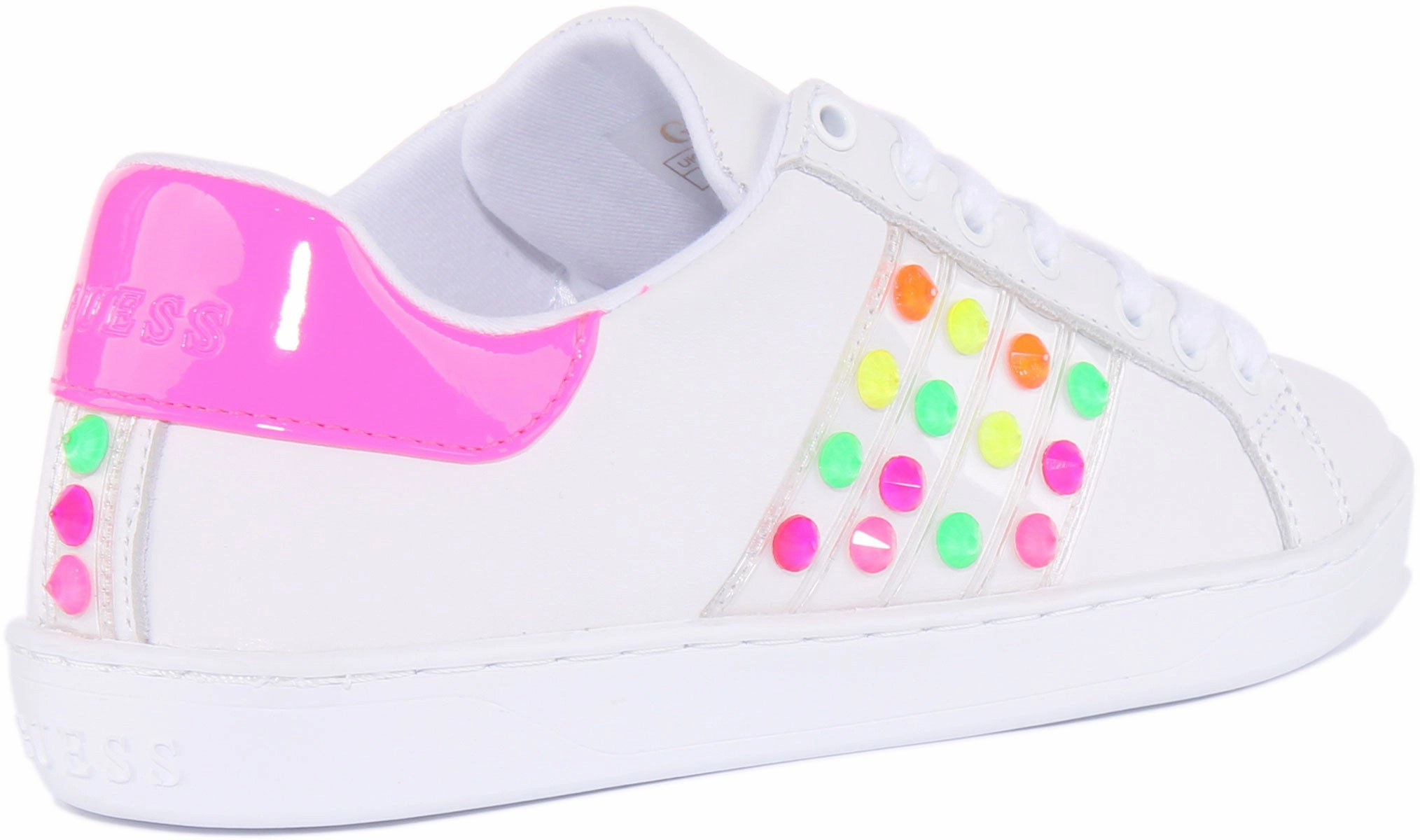 Guess Jacobb Studd In White Pink For Women Speed Form