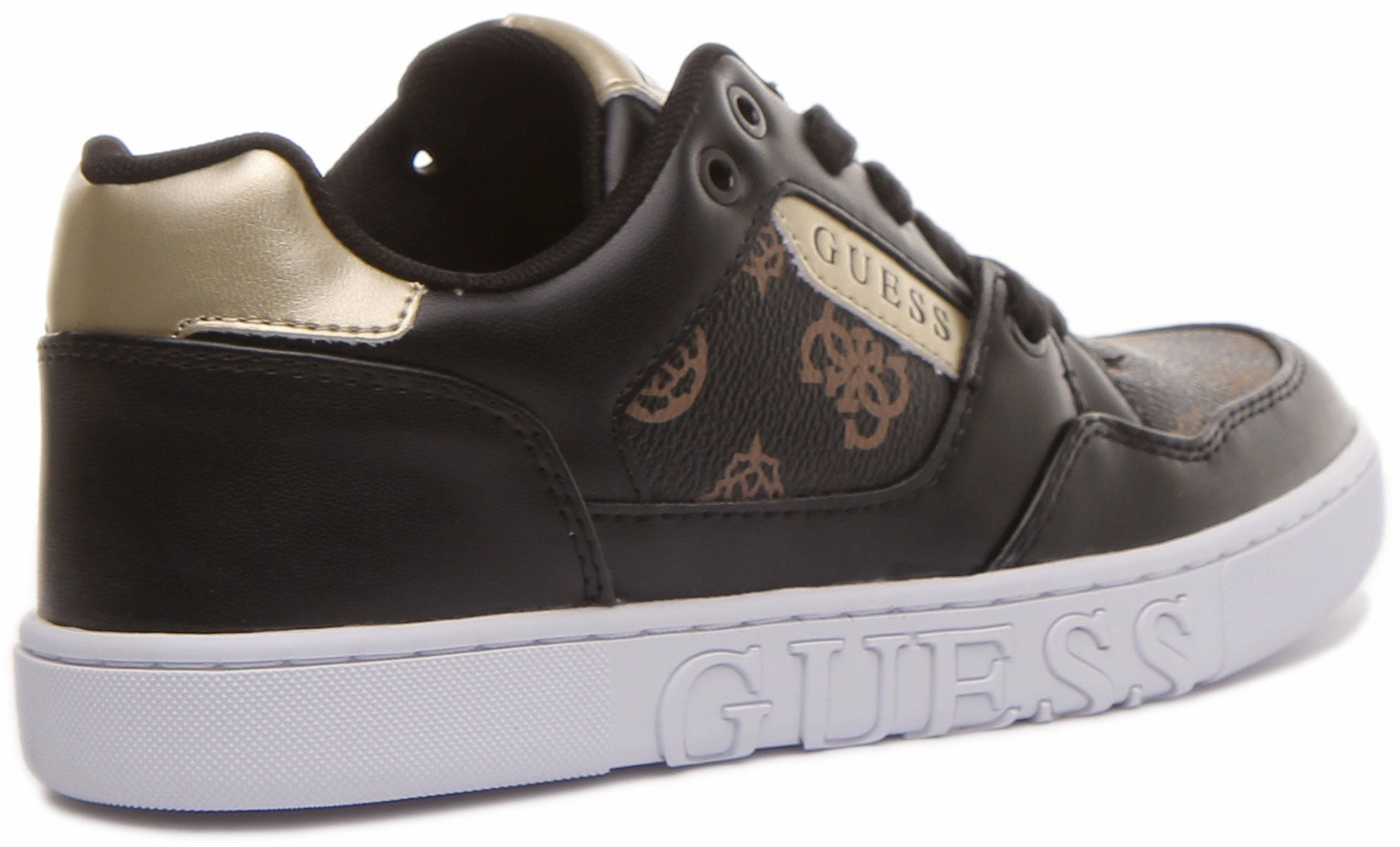 Guess Julien 2 In Black Gold For Women Bendable Sole