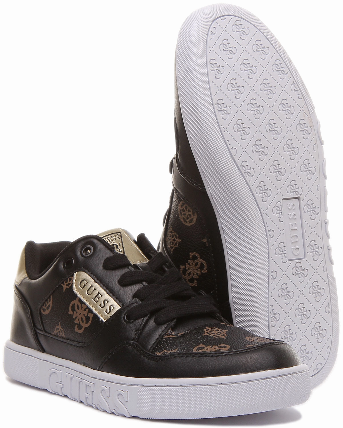 Guess Julien 2 In Black Gold For Women Bendable Sole