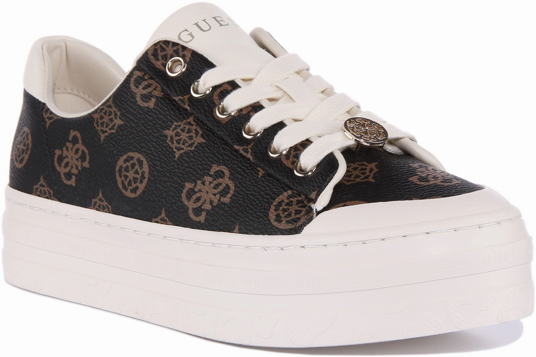 Quick Reaction Guess Lullu Platform 4G In Brown For Women