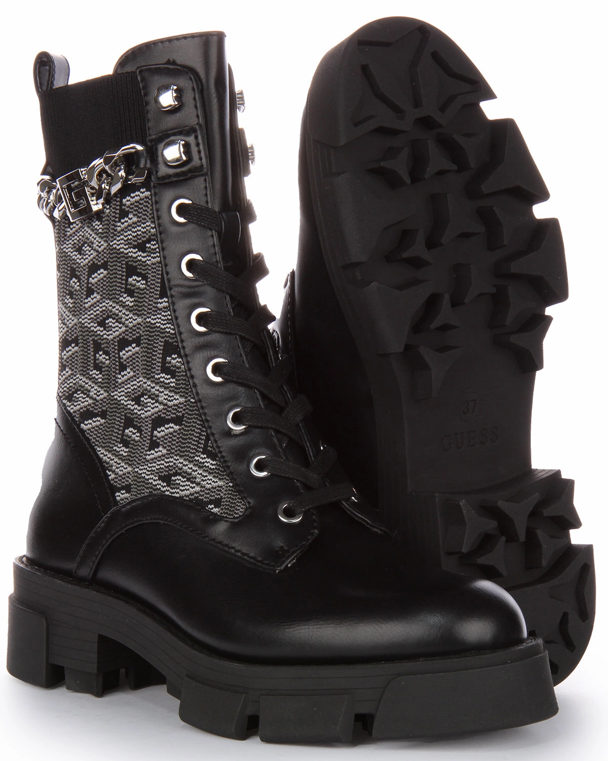 Guess Madiera Boot In Black For Women Trekking Insoles