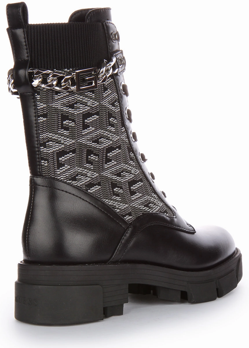 Guess Madiera Boot In Black For Women Trekking Insoles