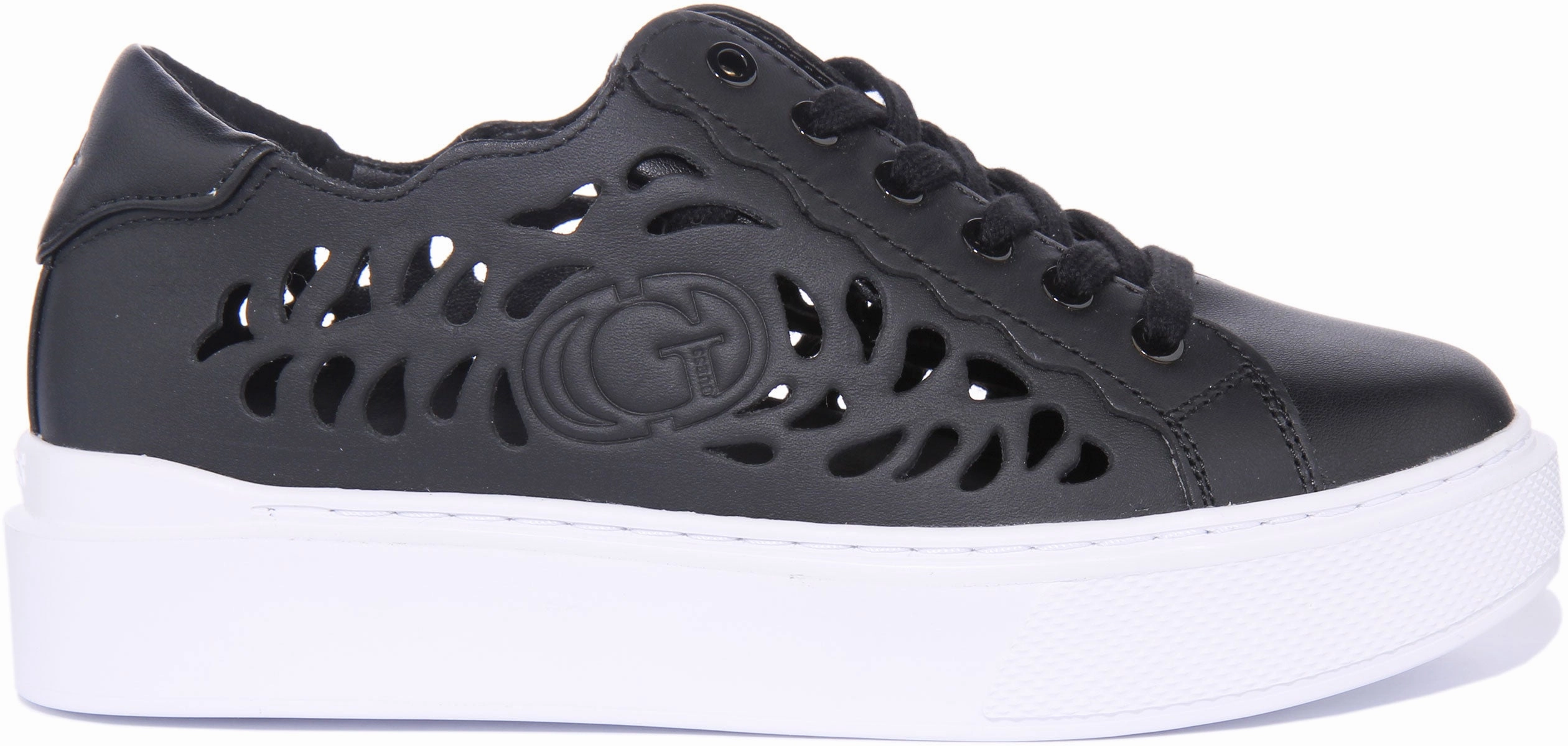 Guess Pepzio Lasercut In Black For Women Trail Toughness