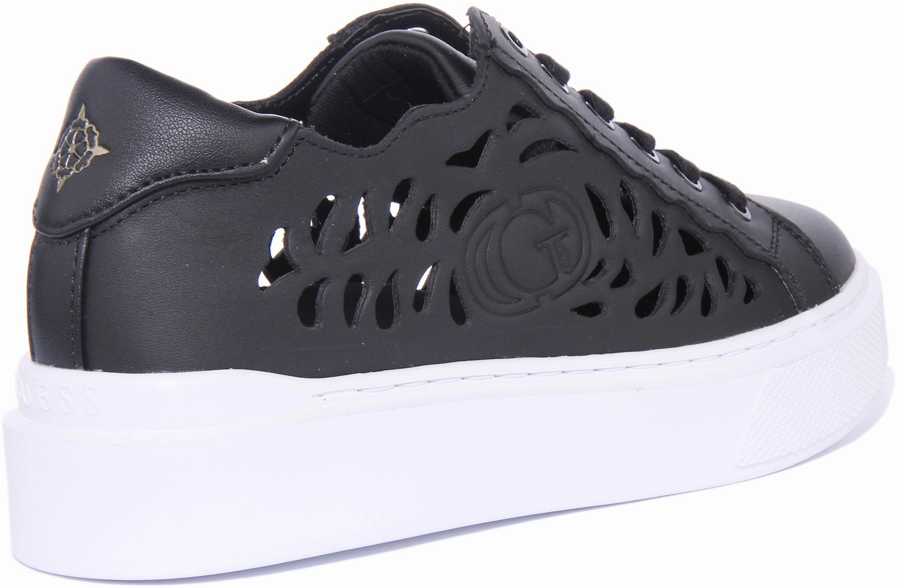 Guess Pepzio Lasercut In Black For Women Trail Toughness