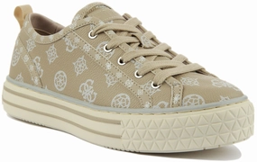 Guess Peytin Trainers In Cream For Women Foot Control Back support