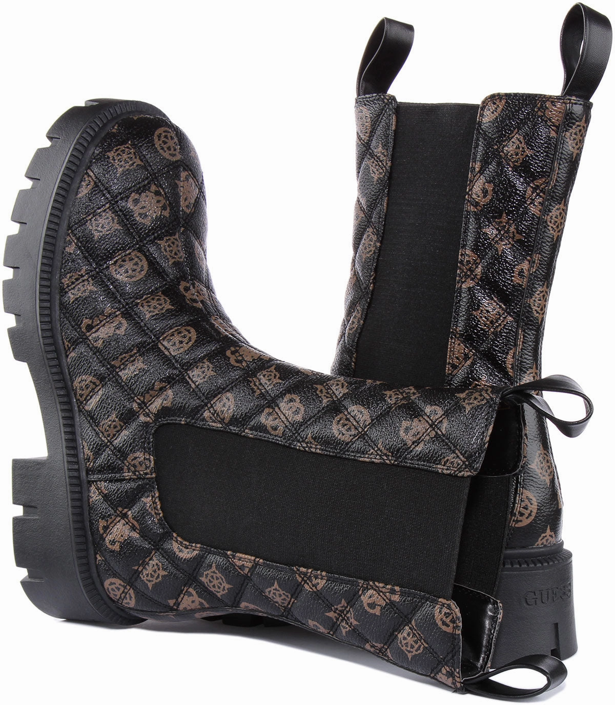 Guess Serlen High Quilted In Black Brown For Women Trail Comfort Max