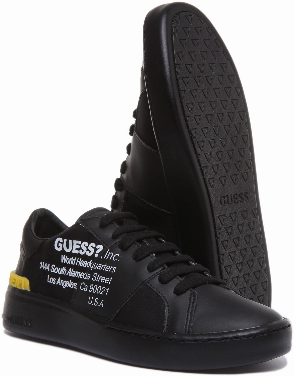 Guess Verona Low Smart In Black For Men Durable Sole