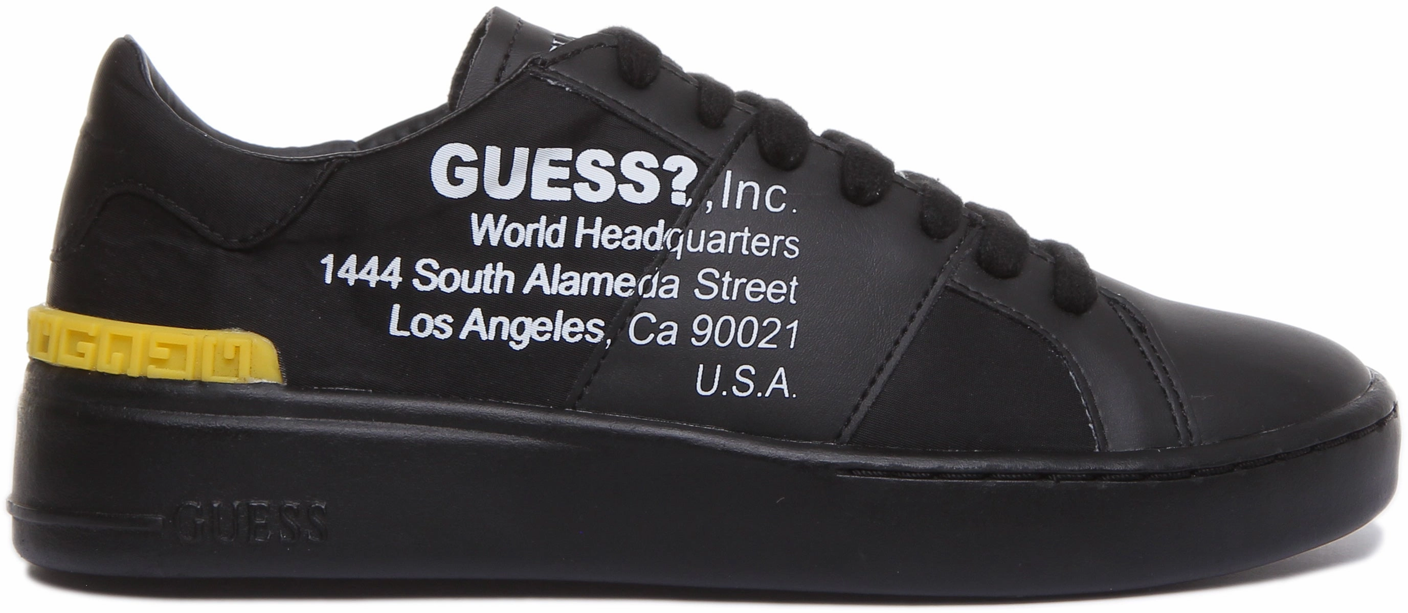 Guess Verona Low Smart In Black For Men Durable Sole