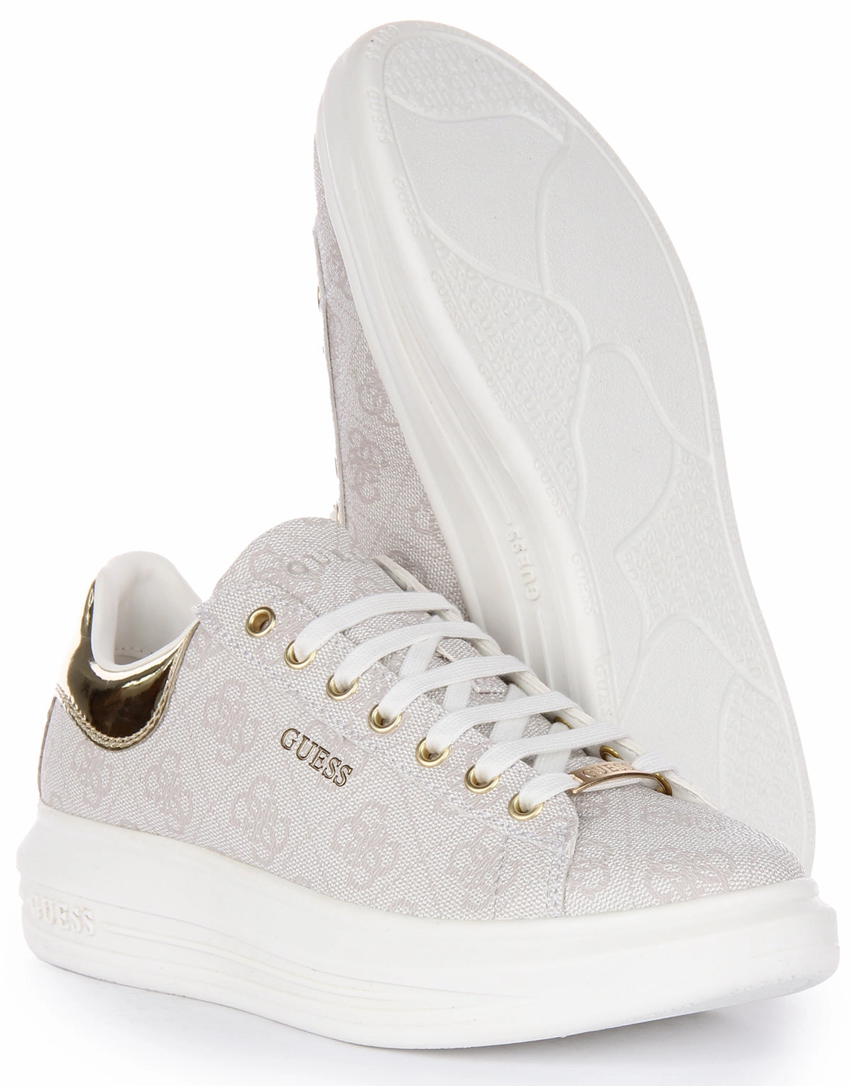 Guess Vibo 4G Trainers In Ivory For Women Daily Steps