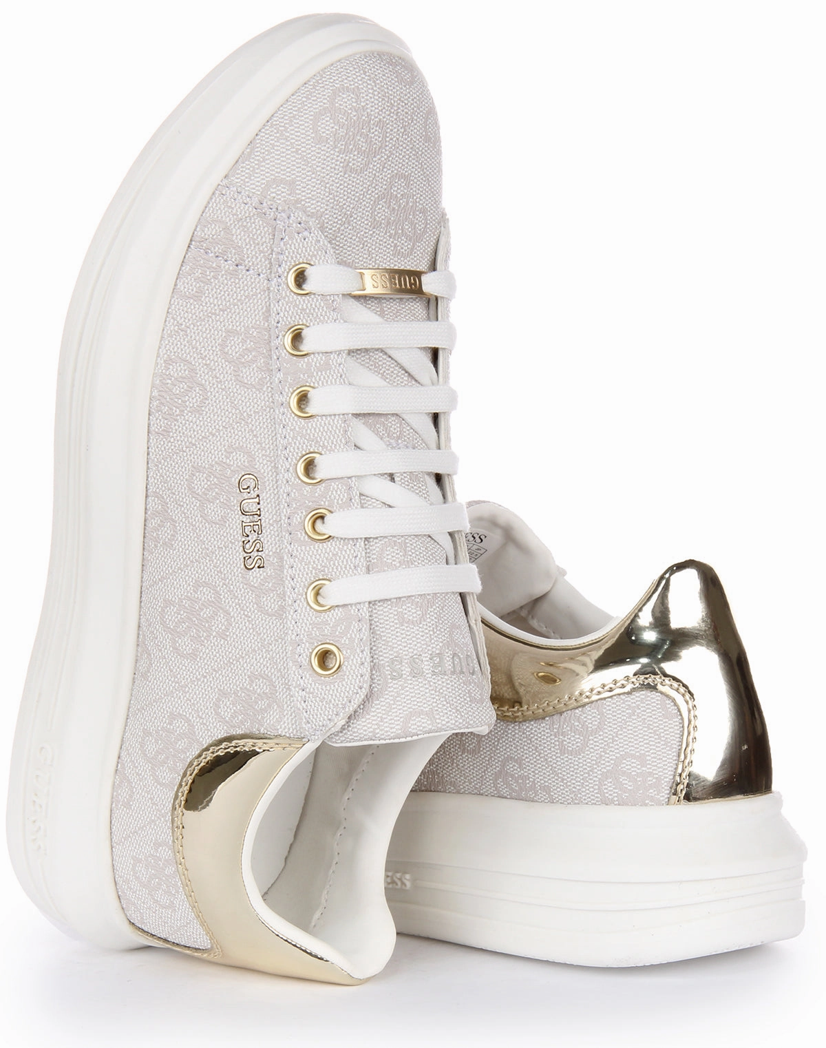 Guess Vibo 4G Trainers In Ivory For Women Daily Steps