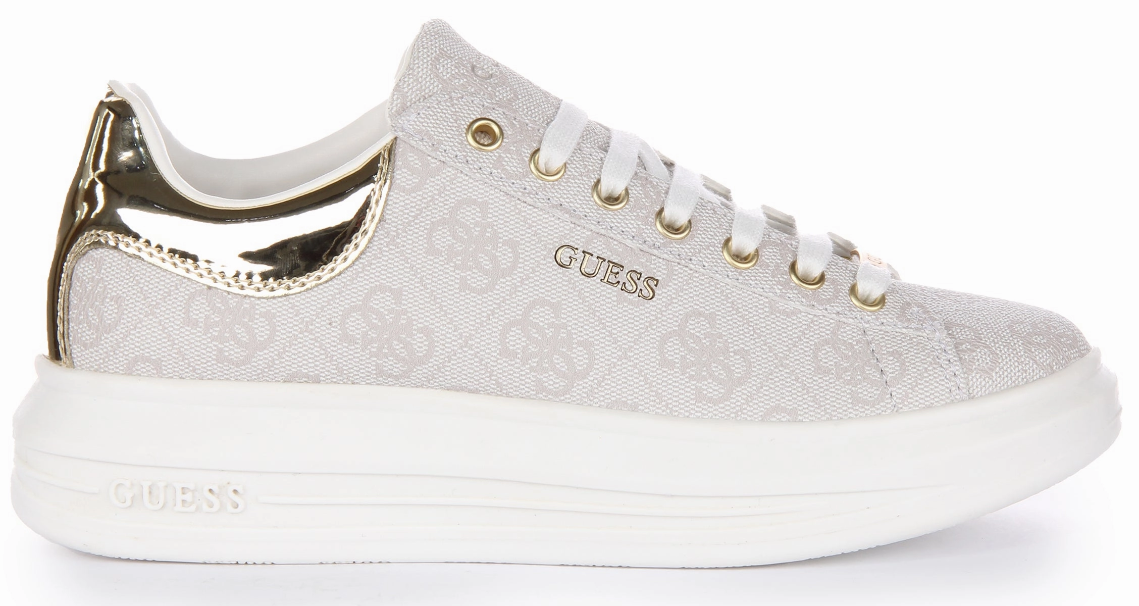 Guess Vibo 4G Trainers In Ivory For Women Daily Steps