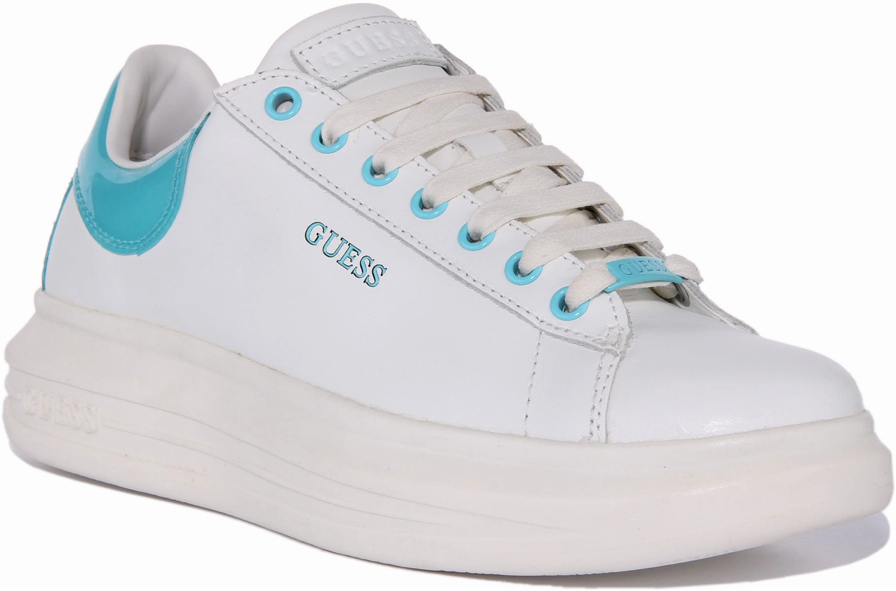 All Movement Guess Vibo Trainer In White Blue For Women