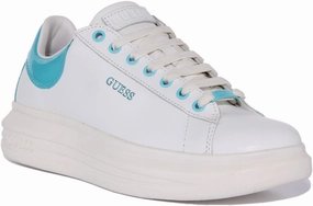 All Movement Guess Vibo Trainer In White Blue For Women