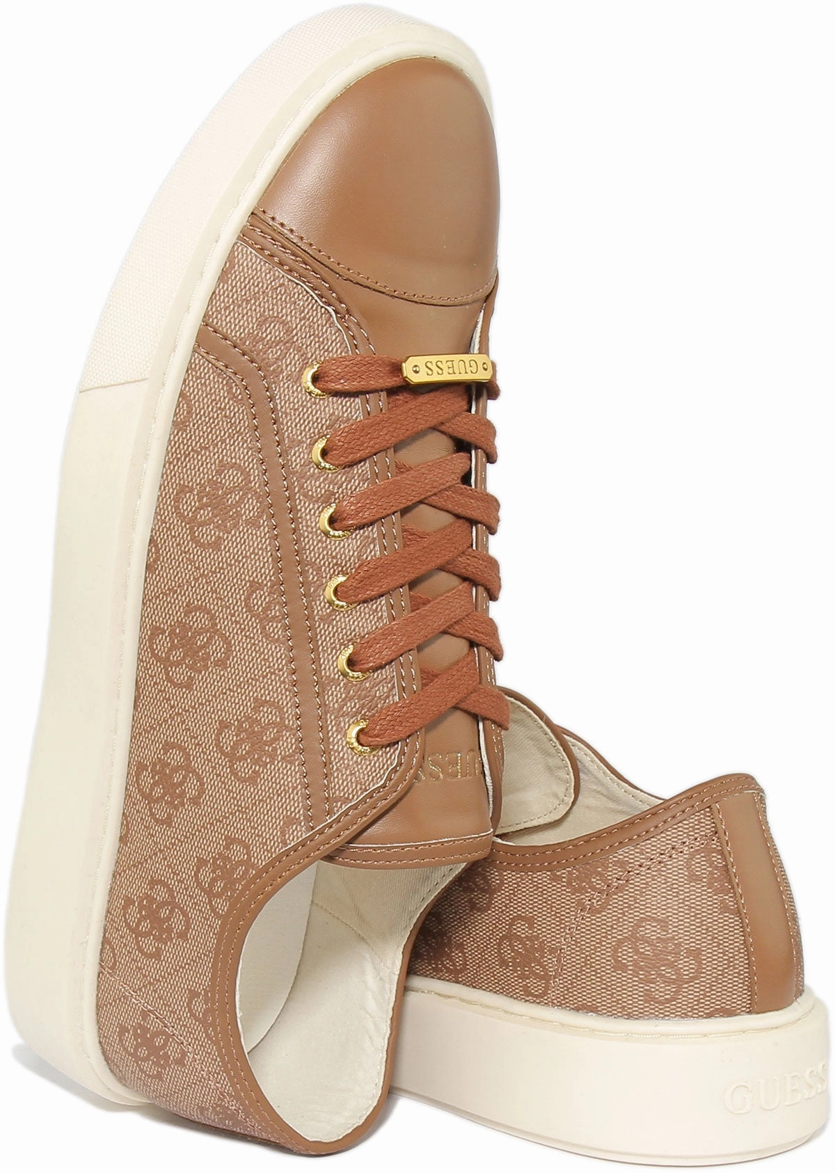 Guess Vice 4G In Beige Print For Men Quick Touch