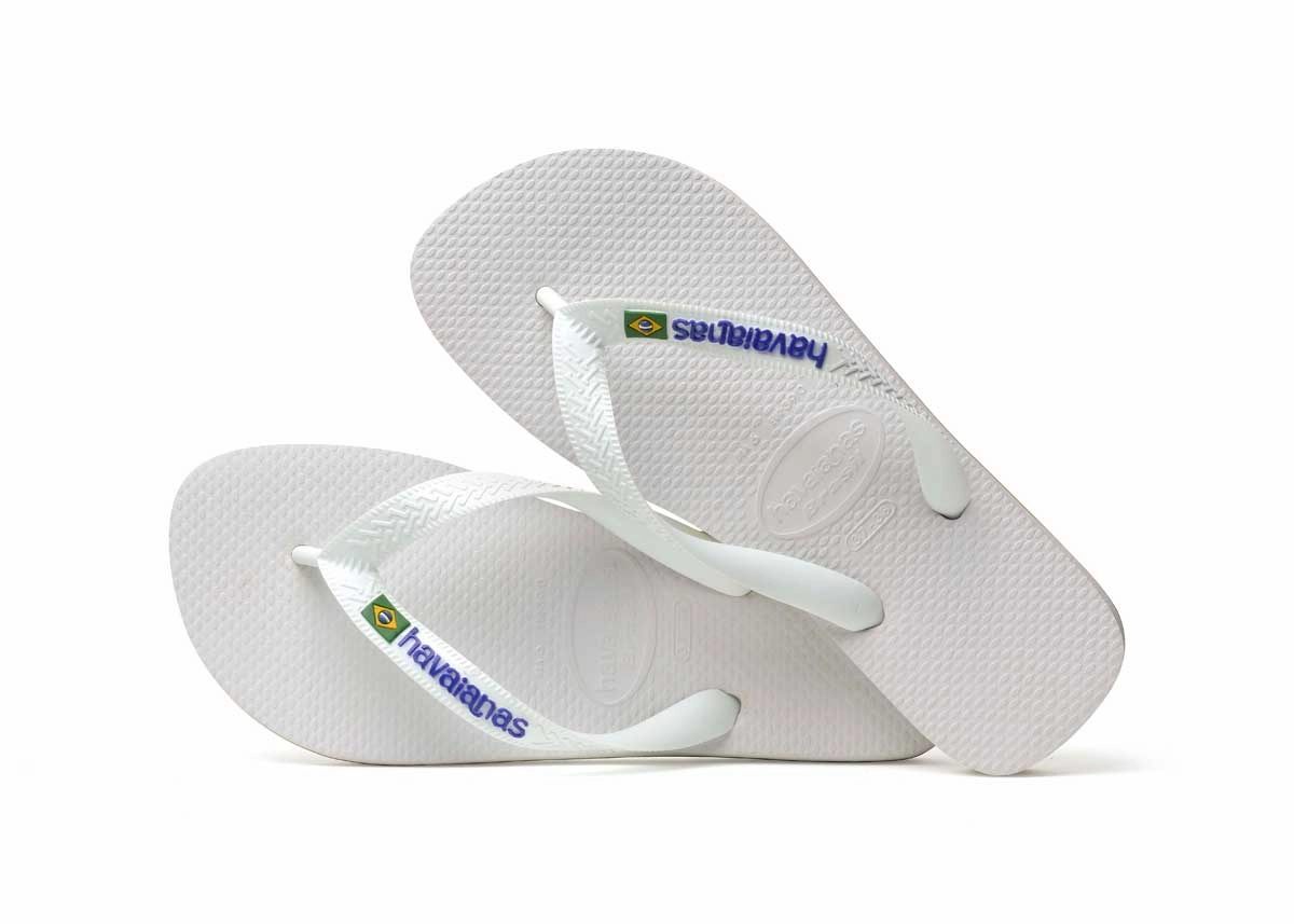 Havaianas Brasil Logo In White Summer Wear