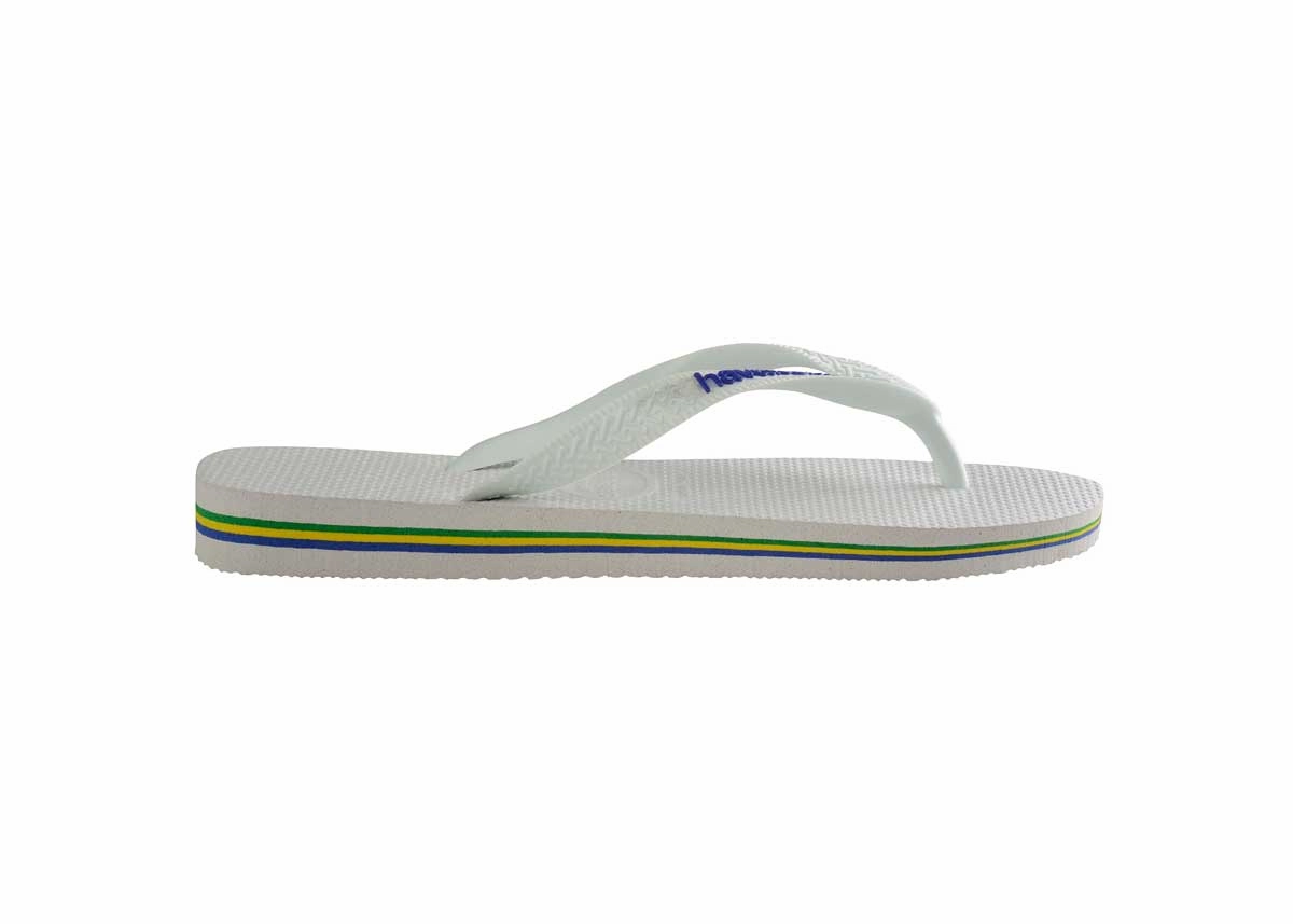 Havaianas Brasil Logo In White Summer Wear